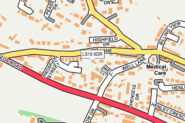 LS19 6DR map - OS OpenMap – Local (Ordnance Survey)