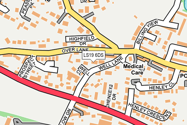 LS19 6DS map - OS OpenMap – Local (Ordnance Survey)