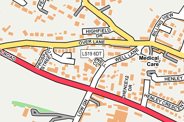 LS19 6DT map - OS OpenMap – Local (Ordnance Survey)