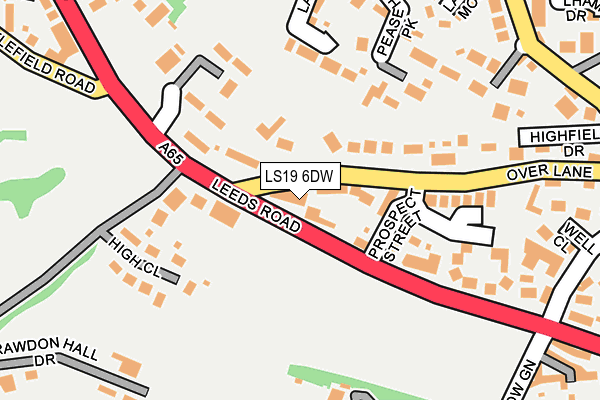 LS19 6DW map - OS OpenMap – Local (Ordnance Survey)