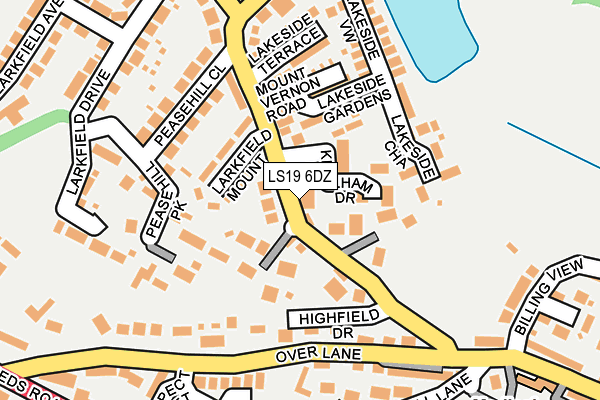 LS19 6DZ map - OS OpenMap – Local (Ordnance Survey)