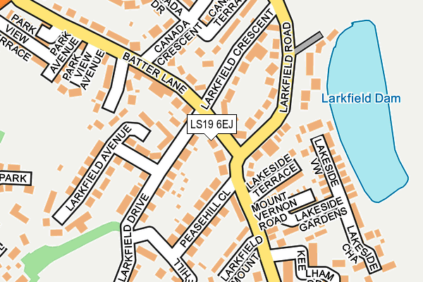 LS19 6EJ map - OS OpenMap – Local (Ordnance Survey)