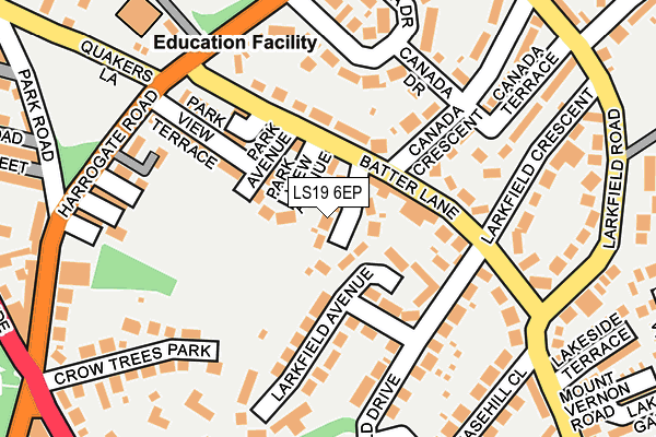 LS19 6EP map - OS OpenMap – Local (Ordnance Survey)