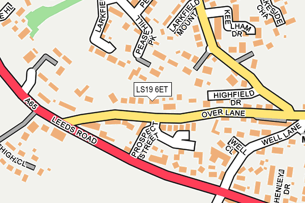LS19 6ET map - OS OpenMap – Local (Ordnance Survey)
