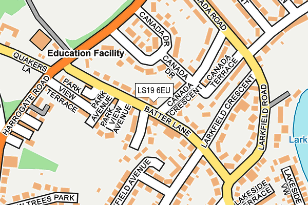LS19 6EU map - OS OpenMap – Local (Ordnance Survey)