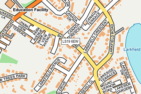 LS19 6EW map - OS OpenMap – Local (Ordnance Survey)