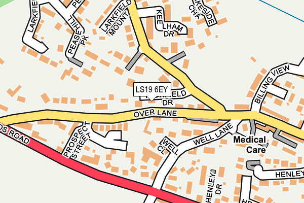 LS19 6EY map - OS OpenMap – Local (Ordnance Survey)