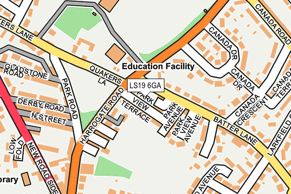 LS19 6GA map - OS OpenMap – Local (Ordnance Survey)
