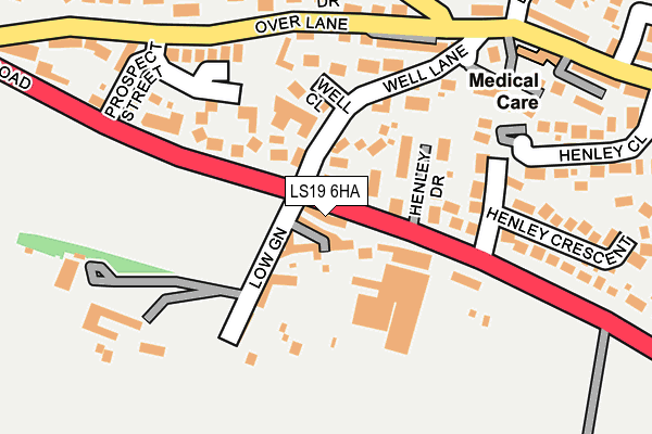 LS19 6HA map - OS OpenMap – Local (Ordnance Survey)
