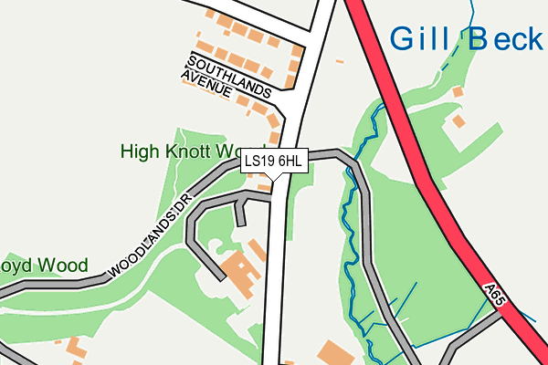 LS19 6HL map - OS OpenMap – Local (Ordnance Survey)