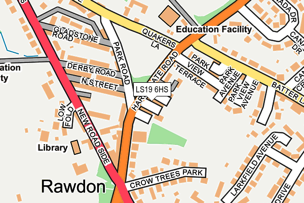 LS19 6HS map - OS OpenMap – Local (Ordnance Survey)