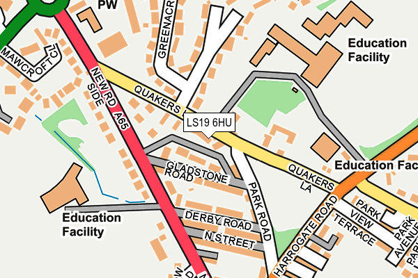 LS19 6HU map - OS OpenMap – Local (Ordnance Survey)