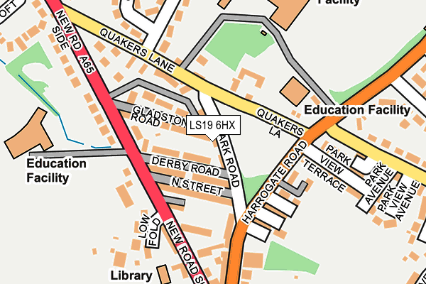 LS19 6HX map - OS OpenMap – Local (Ordnance Survey)