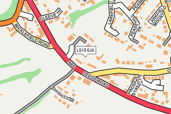 LS19 6JA map - OS OpenMap – Local (Ordnance Survey)