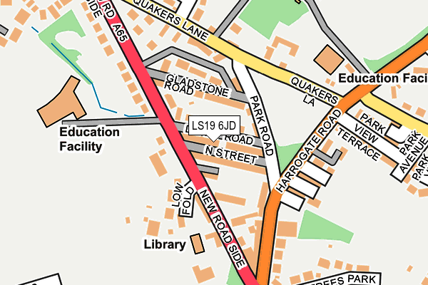 LS19 6JD map - OS OpenMap – Local (Ordnance Survey)
