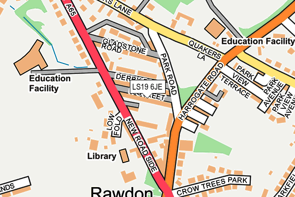 LS19 6JE map - OS OpenMap – Local (Ordnance Survey)