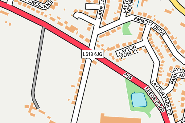 LS19 6JG map - OS OpenMap – Local (Ordnance Survey)