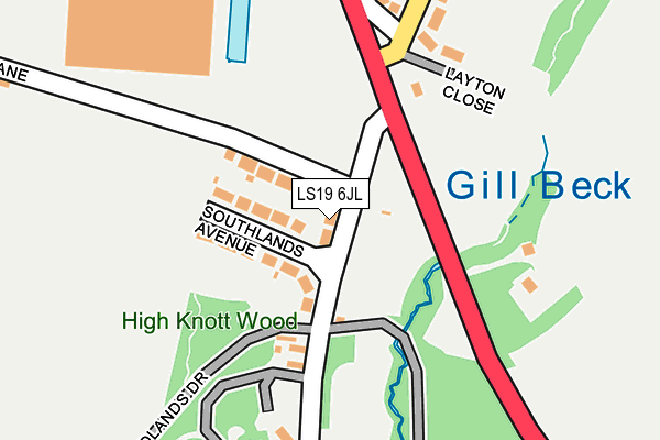 LS19 6JL map - OS OpenMap – Local (Ordnance Survey)