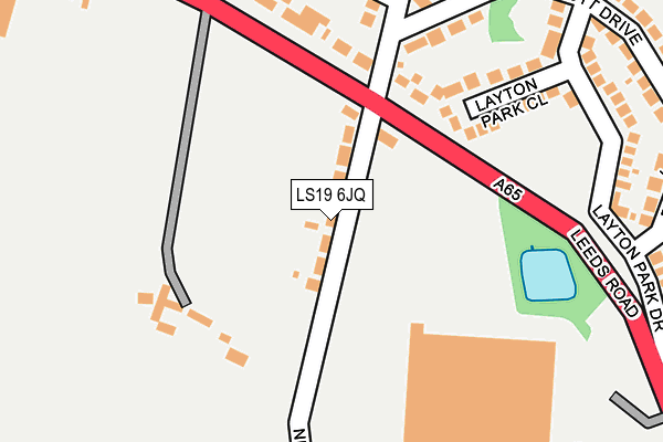 LS19 6JQ map - OS OpenMap – Local (Ordnance Survey)
