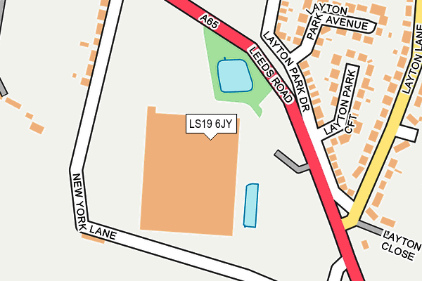 LS19 6JY map - OS OpenMap – Local (Ordnance Survey)