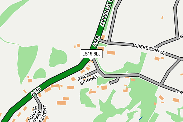 LS19 6LJ map - OS OpenMap – Local (Ordnance Survey)