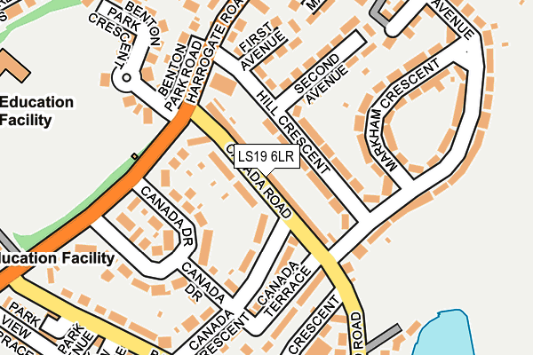 LS19 6LR map - OS OpenMap – Local (Ordnance Survey)
