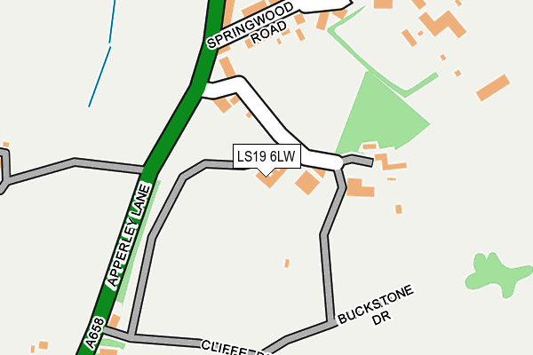 LS19 6LW map - OS OpenMap – Local (Ordnance Survey)