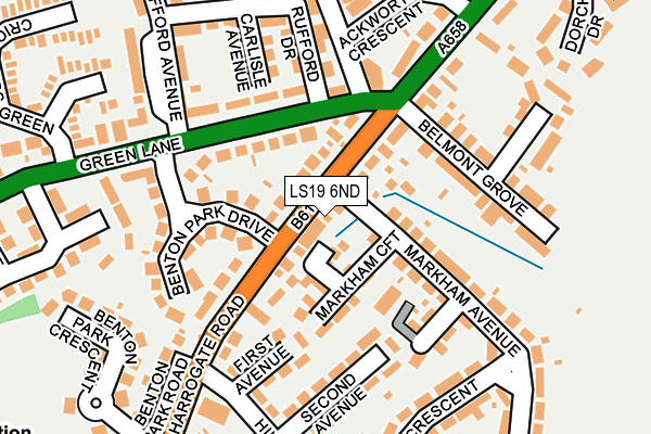 LS19 6ND map - OS OpenMap – Local (Ordnance Survey)