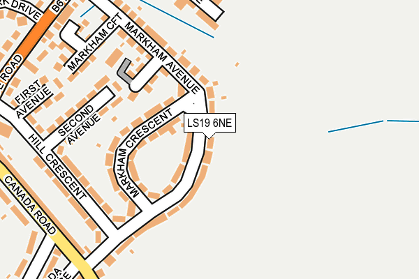 LS19 6NE map - OS OpenMap – Local (Ordnance Survey)