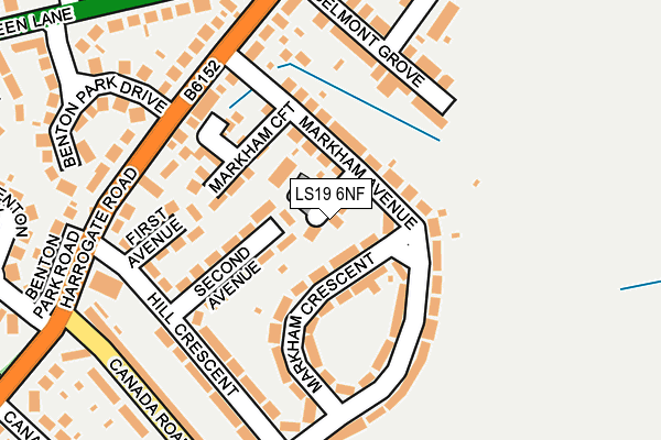 LS19 6NF map - OS OpenMap – Local (Ordnance Survey)