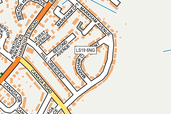 LS19 6NG map - OS OpenMap – Local (Ordnance Survey)