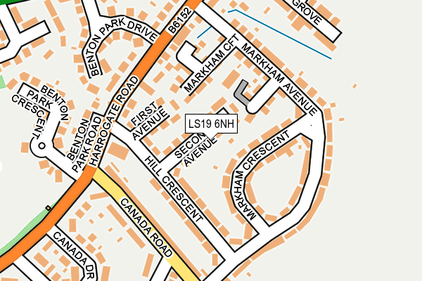LS19 6NH map - OS OpenMap – Local (Ordnance Survey)