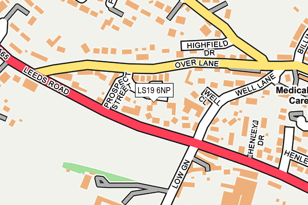 LS19 6NP map - OS OpenMap – Local (Ordnance Survey)