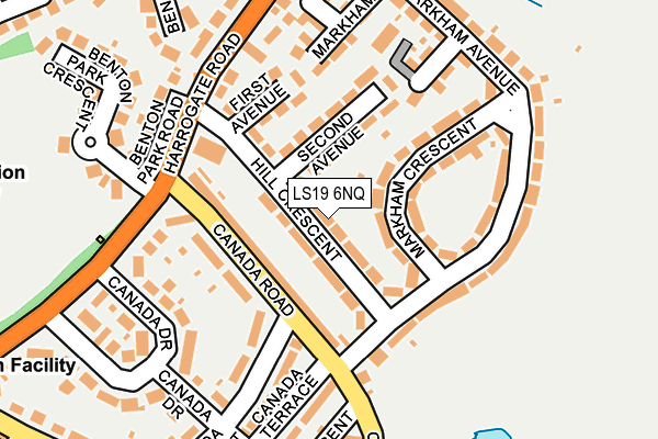 LS19 6NQ map - OS OpenMap – Local (Ordnance Survey)