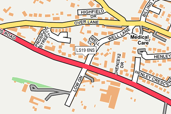 LS19 6NS map - OS OpenMap – Local (Ordnance Survey)