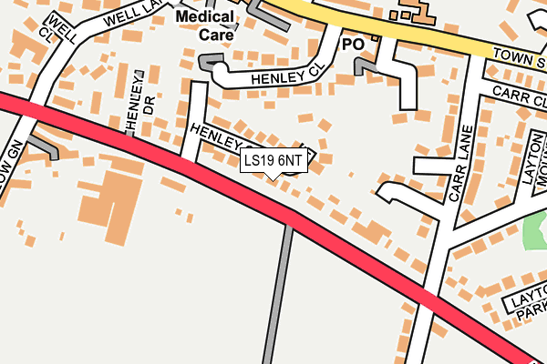 LS19 6NT map - OS OpenMap – Local (Ordnance Survey)