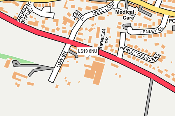LS19 6NU map - OS OpenMap – Local (Ordnance Survey)