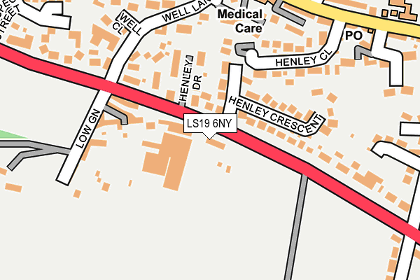 LS19 6NY map - OS OpenMap – Local (Ordnance Survey)