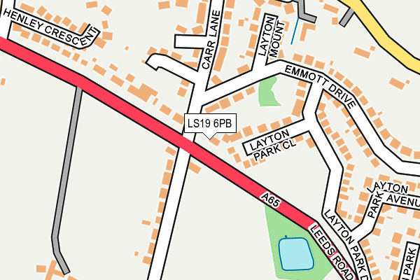 LS19 6PB map - OS OpenMap – Local (Ordnance Survey)
