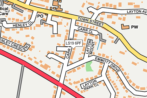 LS19 6PF map - OS OpenMap – Local (Ordnance Survey)