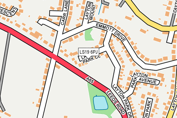 LS19 6PJ map - OS OpenMap – Local (Ordnance Survey)