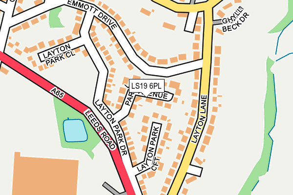 LS19 6PL map - OS OpenMap – Local (Ordnance Survey)
