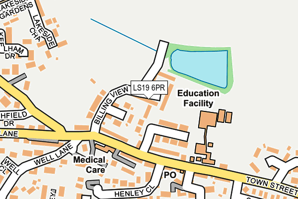 LS19 6PR map - OS OpenMap – Local (Ordnance Survey)