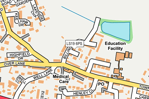 LS19 6PS map - OS OpenMap – Local (Ordnance Survey)