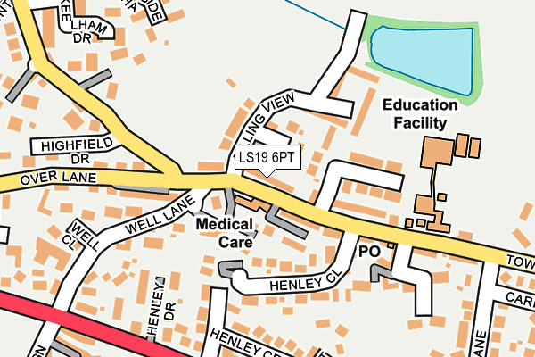 LS19 6PT map - OS OpenMap – Local (Ordnance Survey)