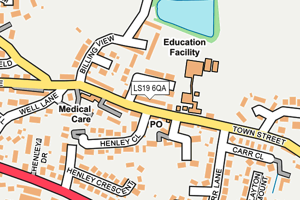 LS19 6QA map - OS OpenMap – Local (Ordnance Survey)