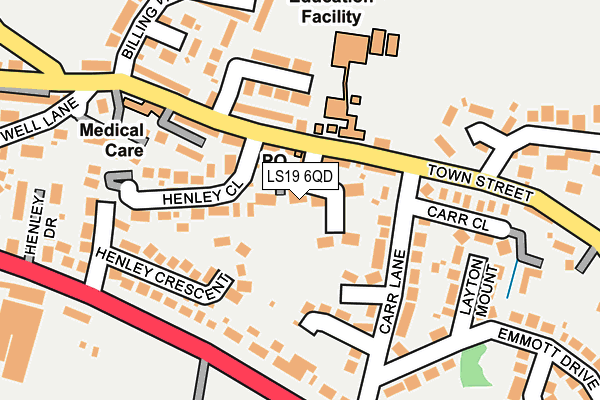 LS19 6QD map - OS OpenMap – Local (Ordnance Survey)