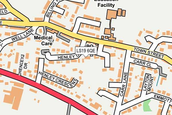 LS19 6QE map - OS OpenMap – Local (Ordnance Survey)