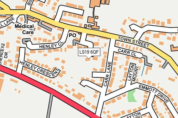 LS19 6QF map - OS OpenMap – Local (Ordnance Survey)