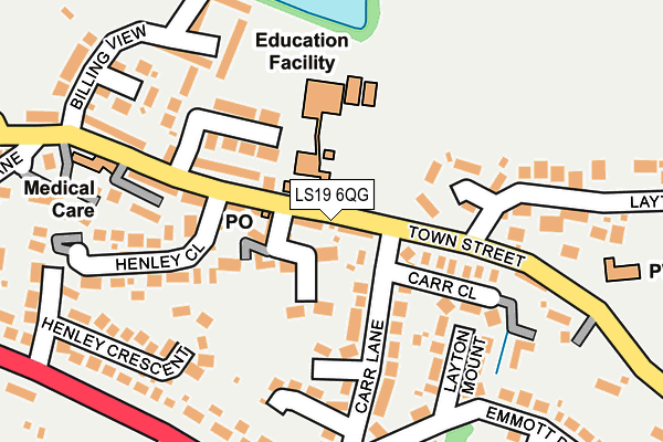 LS19 6QG map - OS OpenMap – Local (Ordnance Survey)
